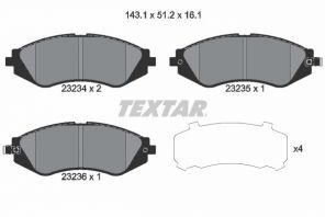 Textar 2323401 - Brzdové platničky -