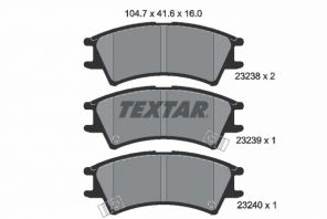 Textar 2323802 - Brzdové platničky -