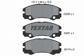 Textar 2325001 - Brzdové platničky -