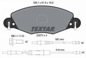 Textar 2327301 - Brzdové platničky -