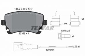 Textar 2332602 - Brzdové platničky -