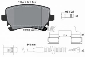 Textar 2332603 - Brzdové platničky -