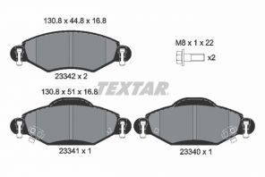Textar 2334001 - Brzdové platničky -