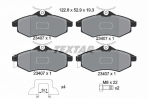 Textar 2340702 - Brzdové platničky -