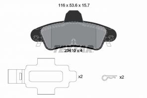 Textar 2341007 - Brzdové platničky -