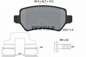 Textar 2341702 - Brzdové platničky -