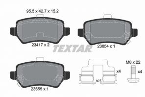 Textar 2341703 - Brzdové platničky -