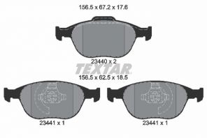 Textar 2344004 - Brzdové platničky -