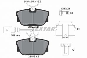 Textar 2344605 - Brzdové platničky -