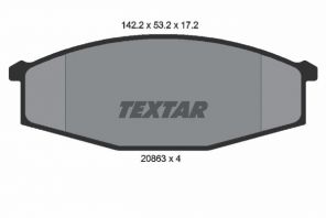 Textar 2086301 - Brzdové platničky -