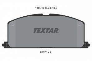 Textar 2087001 - Brzdové platničky -