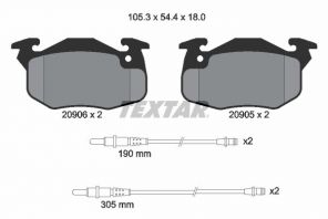 Textar 2090603 - Brzdové platničky -