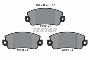 Textar 2095006 - Brzdové platničky -