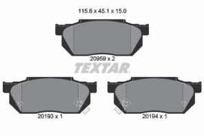 Textar 2095902 - Brzdové platničky -
