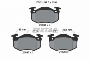 Textar 2109601 - Brzdové platničky -