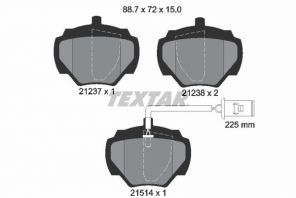 Textar 2123701 - Brzdové platničky -