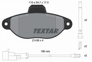 Textar 2143609 - Brzdové platničky -
