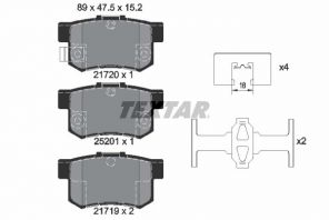 Textar 2172001 - Brzdové platničky -