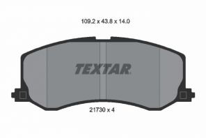 Textar 2173001 - Brzdové platničky -