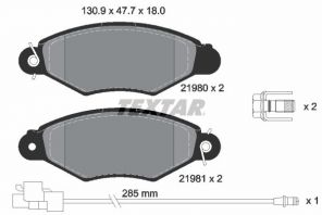Textar 2198009 - Brzdové platničky -