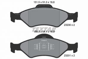 Textar 2320001 - Brzdové platničky -
