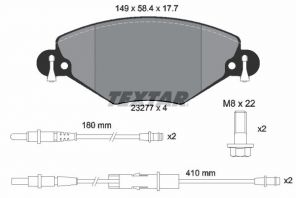 Textar 2327701 - Brzdové platničky -