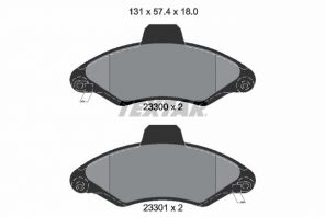 Textar 2330002 - Brzdové platničky -