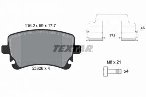 Textar 2332601 - Brzdové platničky -