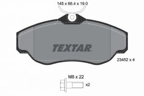 Textar 2345201 - Brzdové platničky -