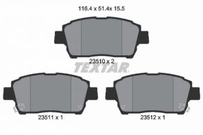Textar 2351002 - Brzdové platničky -