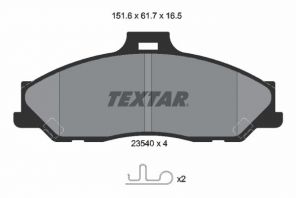 Textar 2354001 - Brzdové platničky -