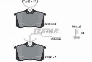 Textar 2355403 - Brzdové platničky -