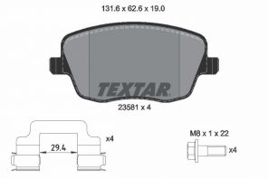Textar 2358101 - Brzdové platničky -