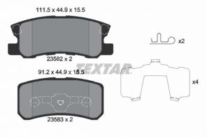 Textar 2358202 - Brzdové platničky -