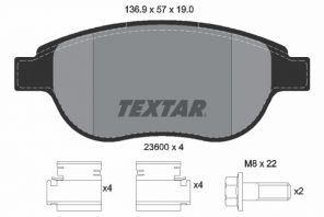 Textar 2360001 - Brzdové platničky -