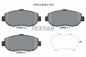 Textar 2149001 - Brzdové platničky -