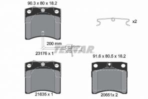 Textar 2317602 - Brzdové platničky -