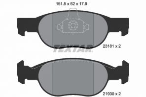 Textar 2318101 - Brzdové platničky -