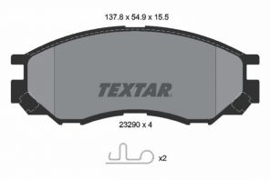 Textar 2329002 - Brzdové platničky -