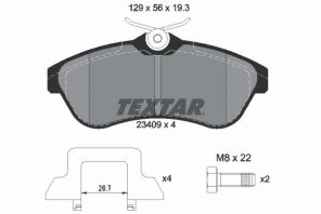 Textar 2340902 - Brzdové platničky -