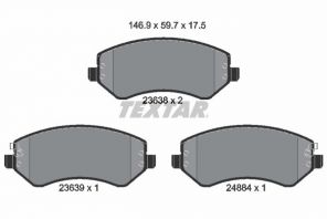 Textar 2363801 - Brzdové platničky -
