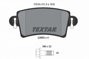 Textar 2366901 - Brzdové platničky -