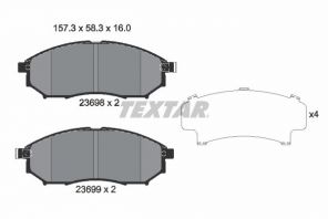 Textar 2369801 - Brzdové platničky -
