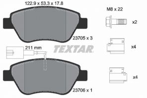 Textar 2370502 - Brzdové platničky -