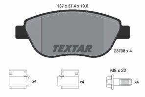 Textar 2370803 - Brzdové platničky -
