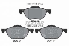 Textar 2372001 - Brzdové platničky -