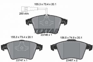 Textar 2374602 - Brzdové platničky -
