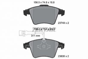 Textar 2374901 - Brzdové platničky -