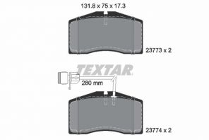 Textar 2377301 - Brzdové platničky -