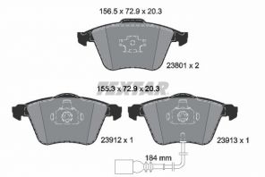 Textar 2380101 - Brzdové platničky -